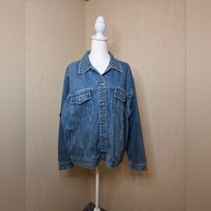 Vintage 1990s Bill Blass Long Sleeve Button Up Denim Jacket Sz:XL